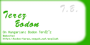 terez bodon business card